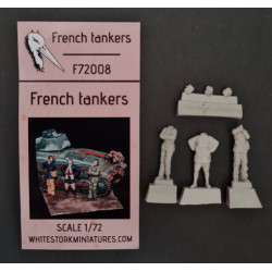 White Stork Miniatures F72008 1/72 French Tankers Resin, Unpainted, Unassembled Kit