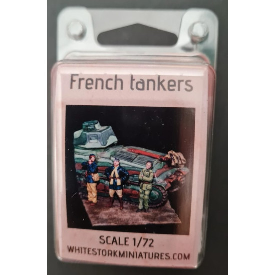 White Stork Miniatures F72008 1/72 French Tankers Resin, Unpainted, Unassembled Kit