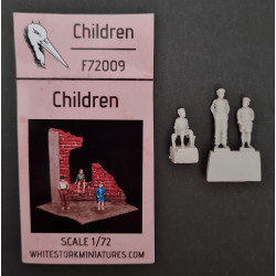 White Stork Miniatures F72009 1/72 Figures Children Resin, Unpainted, Unassembled