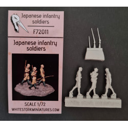 White Stork Miniatures F72011 1/72 Japanese Infantry Soldiers Resin, Unpainted Unassembled