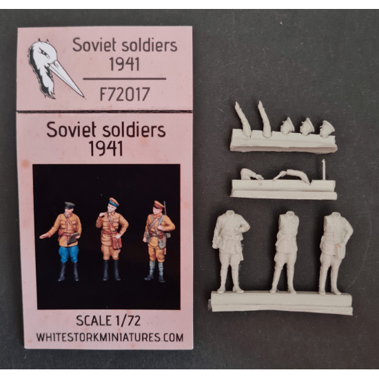 White Stork Miniatures F72017 1/72 Soviet Soldiers 1941 Resin Unpainted Unassembled