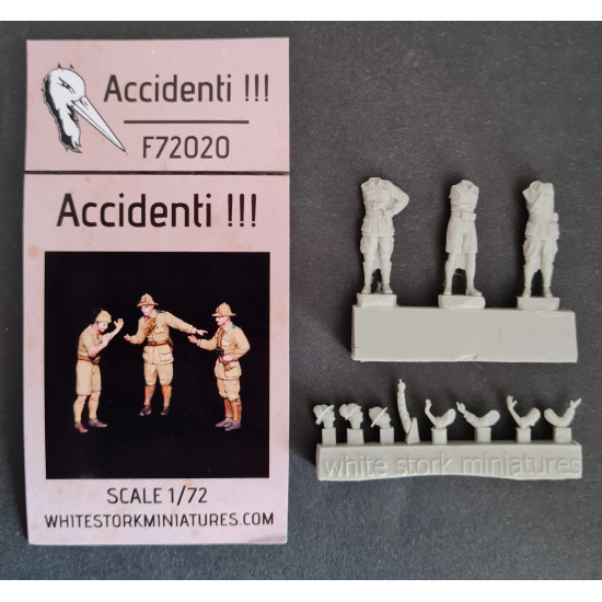 White Stork Miniatures F72020 1/72 Italian Infantri Accidenti Resin Unpainted Unassembled