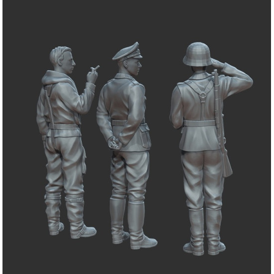 White Stork Miniatures F72021 1/72 Luftwaffe Officers Resin Unpainted Unassembled