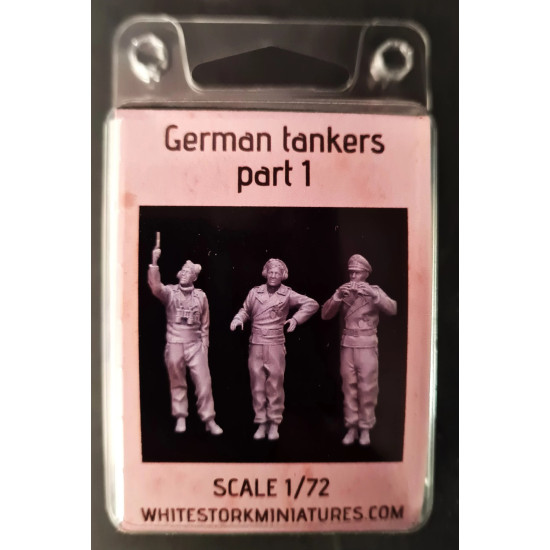 White Stork Miniatures F72025 1/72 German Tankers Ww2 Resin Unpainted Unassembled Kit