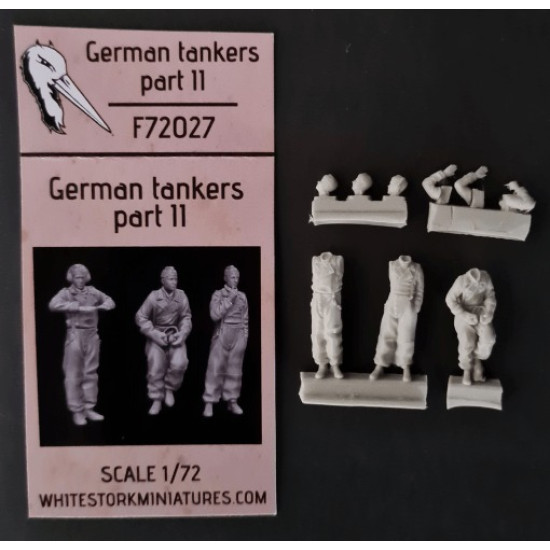 White Stork Miniatures F72027 1/72 German Tankers Ww2 Resin Unpainted Unassembled Kit