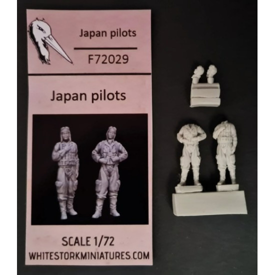 White Stork Miniatures F72029 1/72 Japan Pilots Ww2 Resin Unassembled Unpainted