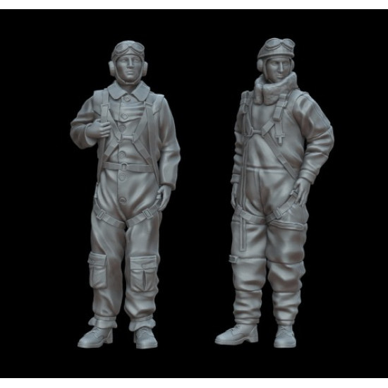 White Stork Miniatures F72030 1/72 Polish Pilots Ww2 Resin Unassembled Unpainted
