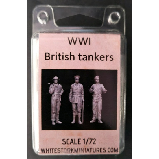 White Stork Miniatures F72034 1/72 Wwi British Tankers Resin Unassembled Unpainted