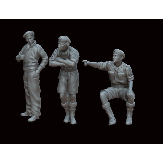 White Stork Miniatures F72037 1/72 British Tankers North Africa Ww2 Resin Unassembled Unpainted