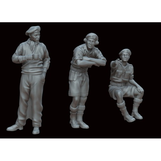 White Stork Miniatures F72037 1/72 British Tankers North Africa Ww2 Resin Unassembled Unpainted