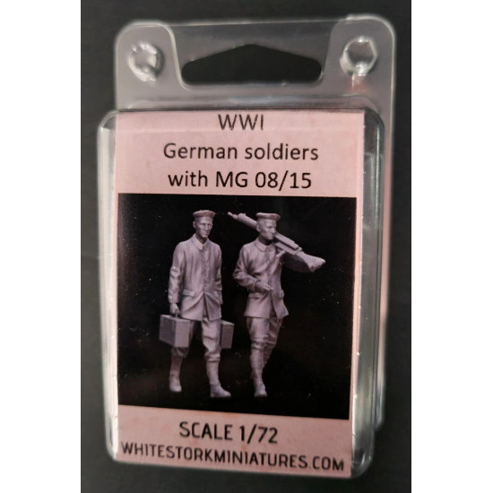 White Stork Miniatures F72039 1/72 Wwi German Soldiers With Mg 08/15 Resin Unassembled Unpainted