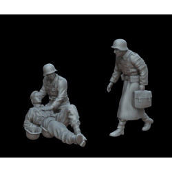 White Stork Miniatures F72041 1/72 Ww2 German Soldiers Medic Medic Resin Unassembled Unpainted
