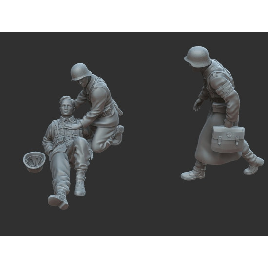 White Stork Miniatures F72041 1/72 Ww2 German Soldiers Medic Medic Resin Unassembled Unpainted