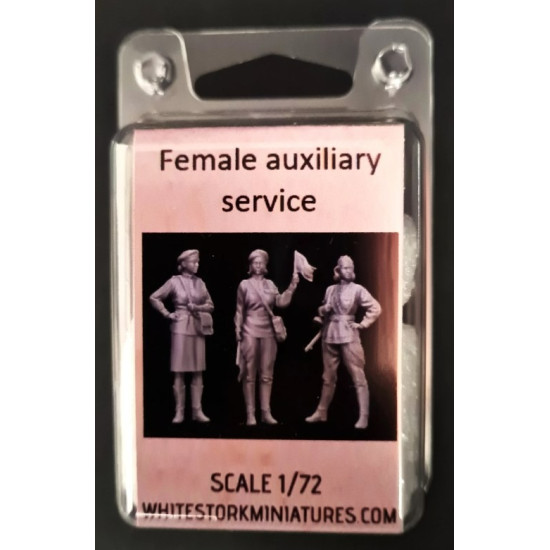 White Stork Miniatures F72042 1/72 Ww2 Female Auxiiliary Service Resin Unassembled Unpainted