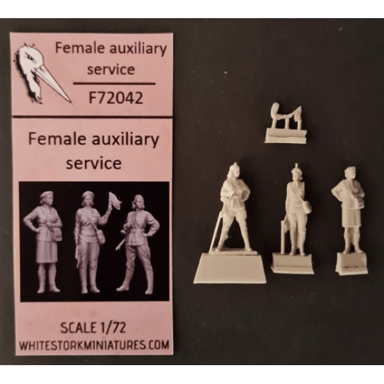 White Stork Miniatures F72042 1/72 Ww2 Female Auxiiliary Service Resin Unassembled Unpainted