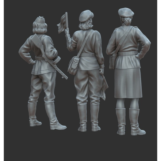 White Stork Miniatures F72042 1/72 Ww2 Female Auxiiliary Service Resin Unassembled Unpainted