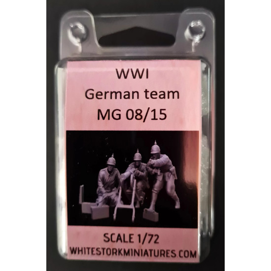 White Stork Miniatures F72045 1/72 Wwi German Team Mg08/15 Resin Unassembled Unpainted