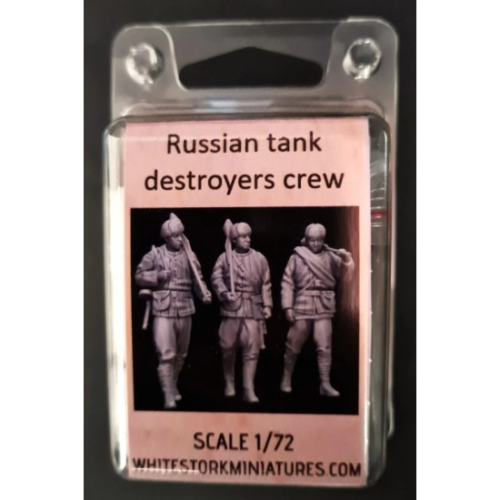 White Stork Miniatures F72046 1/72 Ww2 Russian Tank Destroyers Crew Resin Unassembled Unpainted