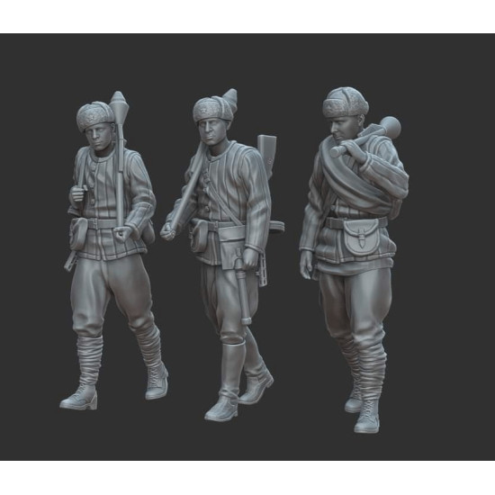 White Stork Miniatures F72046 1/72 Ww2 Russian Tank Destroyers Crew Resin Unassembled Unpainted