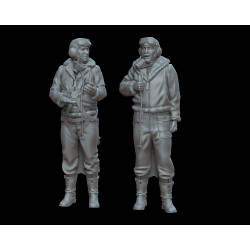 White Stork Miniatures F72047 1/72 Ww2 British Pilots Resin Unassembled Unpainted