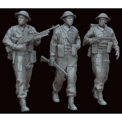 White Stork Miniatures F72050 1/72 Ww2 British Infantry On Patrol Resin Unassembled Unpainted