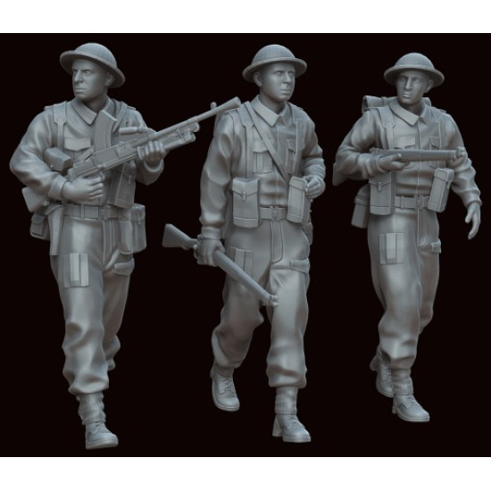 White Stork Miniatures F72050 1/72 Ww2 British Infantry On Patrol Resin Unassembled Unpainted