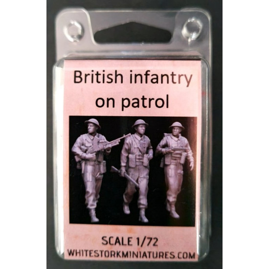White Stork Miniatures F72050 1/72 Ww2 British Infantry On Patrol Resin Unassembled Unpainted