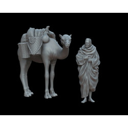 White Stork Miniatures F72052 1/72 Arab With Camel Resin Unassembled Unpainted