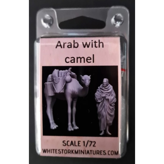 White Stork Miniatures F72052 1/72 Arab With Camel Resin Unassembled Unpainted
