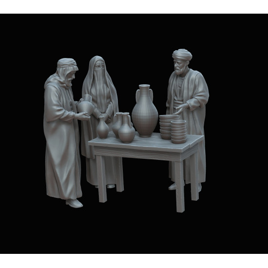 White Stork Miniatures F72053 1/72 Arab Market Resin Unassembled Unpainted Kit