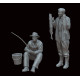 White Stork Miniatures F72054 1/72 Fishermen Resin Unassembled Unpainted Kit