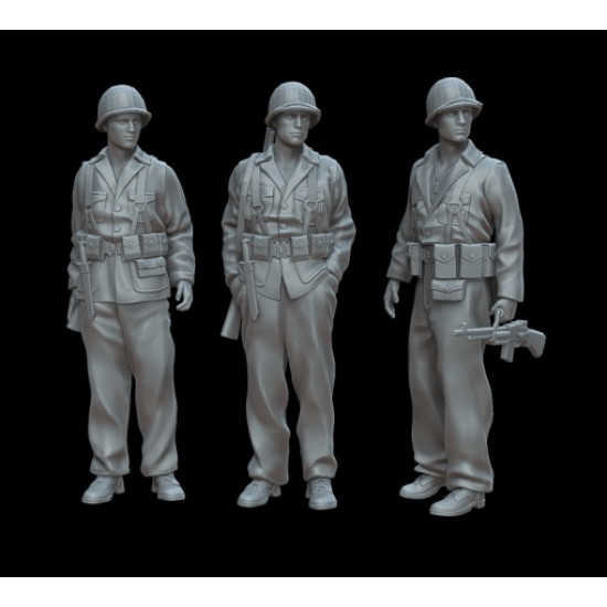 White Stork Miniatures F72056 1/72 Pacific War Us Soldiers Resin Unassembled Unpainted Kit