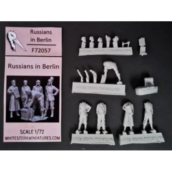White Stork Miniatures F72057 1/72 Russians In Berlin Ww2 Resin Unassembled Unpainted Kit