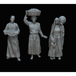 White Stork Miniatures F72058 1/72 Arab Civilians Resin Unassembled Unpainted