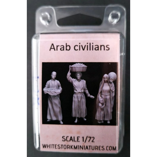 White Stork Miniatures F72058 1/72 Arab Civilians Resin Unassembled Unpainted