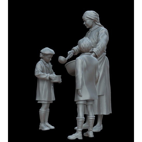 White Stork Miniatures F72064 1/72 Dinner At Grandma Resin Unassembled Unpainted Kit