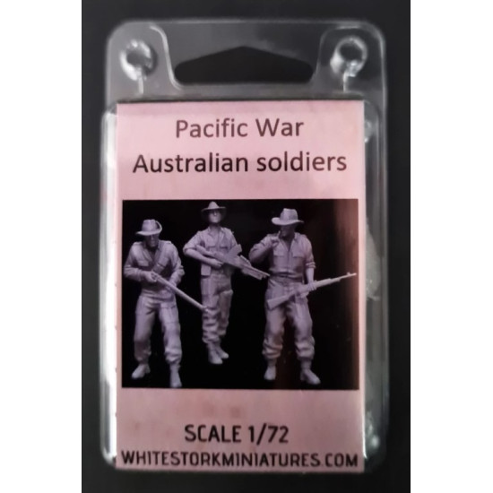 White Stork Miniatures F72068 1/72 Pacific War Australian Soldiers Resin Unassembled Unpainted