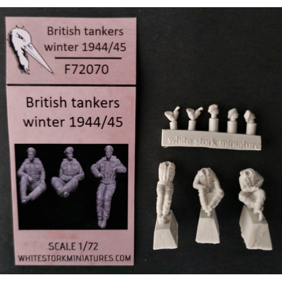 White Stork Miniatures F72070 1/72 British Tankers Winter 1944/45 Resin Unassembled Unpainted