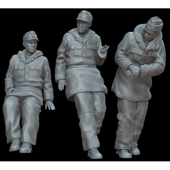 White Stork Miniatures F72071 1/72 German Bergepanzer Crew Ww2 Resin Unassembled Unpainted