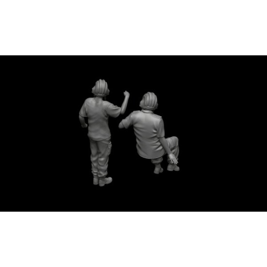 White Stork Miniatures F72073 1/72 African Tank Crew Resin Unassembled Unpainted