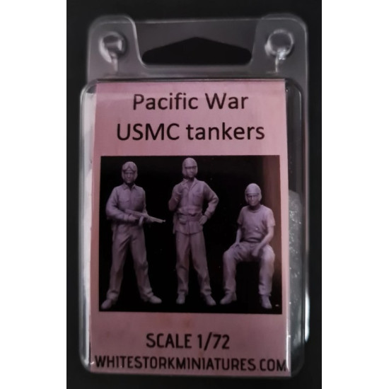 White Stork Miniatures F72074 1/72 Pacific War Usmc Tankers Resin Unassembled
