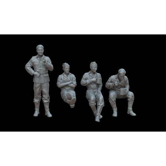 White Stork Miniatures F72075 1/72 German Soldiers At Rest Resin Unassembled Unpainted