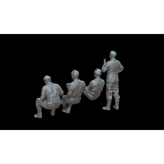 White Stork Miniatures F72075 1/72 German Soldiers At Rest Resin Unassembled Unpainted