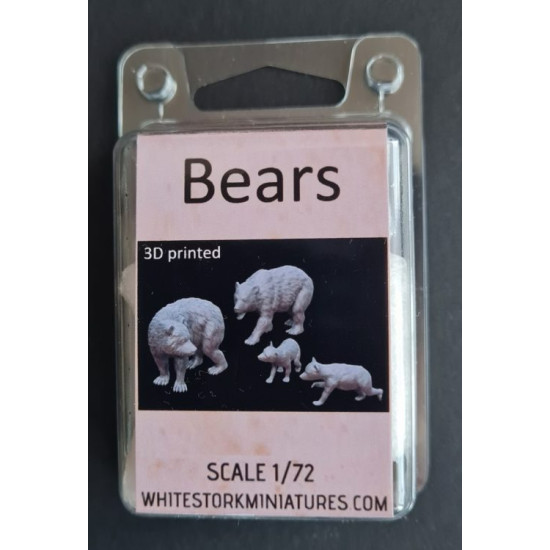 White Stork Miniatures F72079 1/72 Bears Resin Unassembled Unpainted Kit