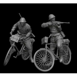 White Stork Miniatures F72080 1/72 Dutch Bicycle Infantry 1940 Resin Unassembled Unpainted Kit