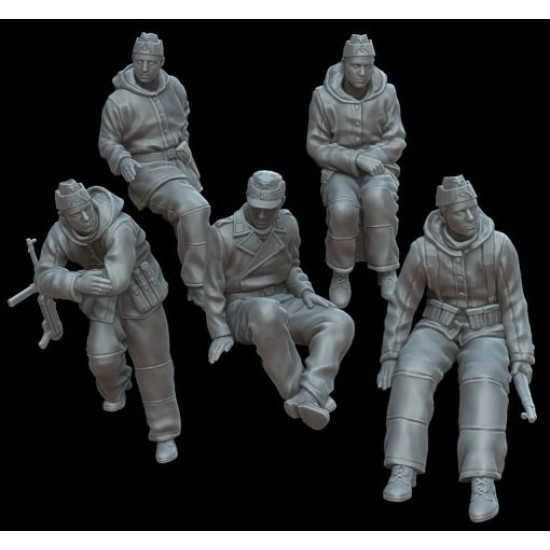 White Stork Miniatures F72081 1/72 Sd.kfz 251 Crew Spring 1945 Resin Unassembled Unpainted Kit