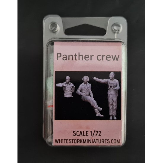 White Stork Miniatures F72085 1/72 Panther Crew Ww2 Resin Unassembled Unpainted