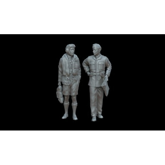 White Stork Miniatures F72093 1/72 British Pilots Mediterranean Sea Resin Unassembled Unpainted