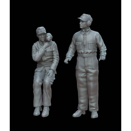 White Stork Miniatures F72096 1/72 Finnish Tankers Ww2 Resin Unassembled Unpainted