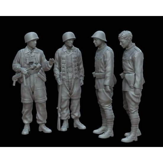 White Stork Miniatures F72100 1/72 Dordrecht 1940 German Fallschirmjager And Dutch Prisoners